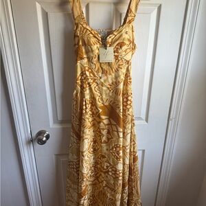 Dress Forum Mustard Floral Maxi Dress